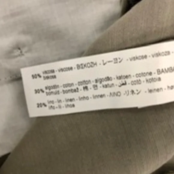 ZARA Cotton Linen Silky Suit Pants, M, NWT - Picture 6 of 6